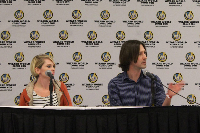 Abbra Smallwood and Justin Hannah speak at the 2013 Wizard World Film Festival